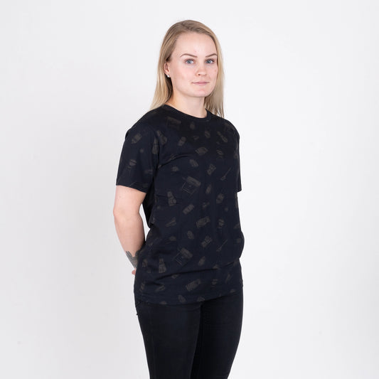 THE GREAT NORRLAND x Skogens T-shirt BBQ ALL BLACK